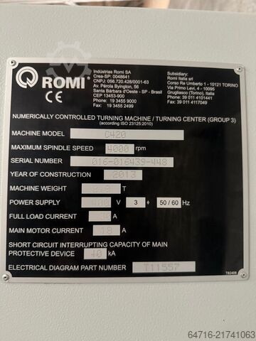 Drehmaschine - zyklengesteuert Romi C420
