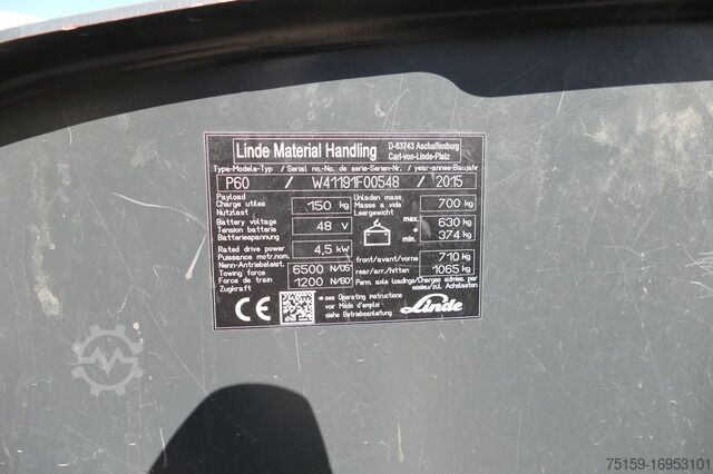 Sonstige linde P 60 Z Schlepper Batterie 16/2019 3-Rad