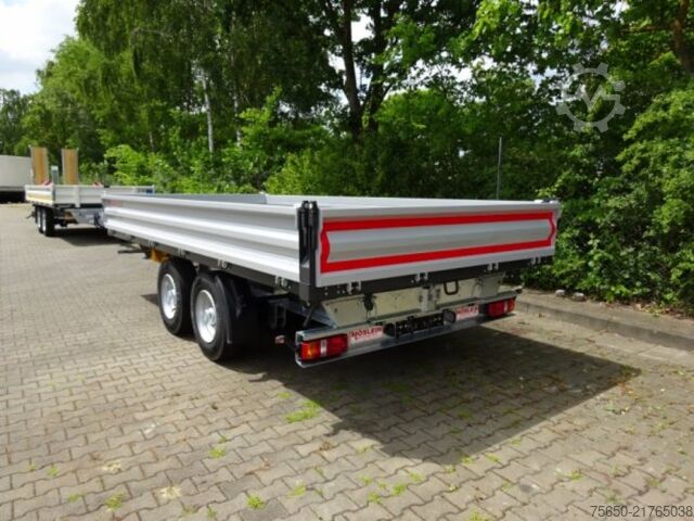 Tipper trailer Möslein TTD11 weiß  neuer Tandem 3- Seitenkipper Tieflader-- Neufahrzeug --