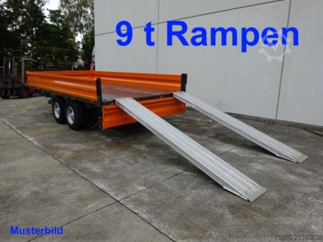 Tipper trailer Möslein TTD11 weiß  neuer Tandem 3- Seitenkipper Tieflader-- Neufahrzeug --