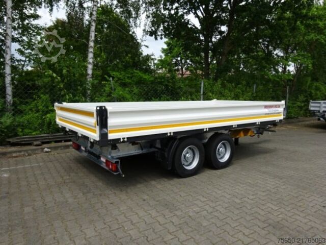 Tipper trailer Möslein TTD 13 Weiß  13 t Tandem 3- Seitenkipper Tieflader-- Neufahrzeug --