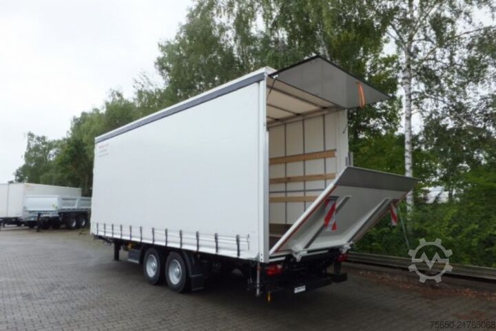 Open trailer with tarp Möslein TPS 11 DL 7,30  neuer Planenanhänger, Ladebordwand + Durchladbar