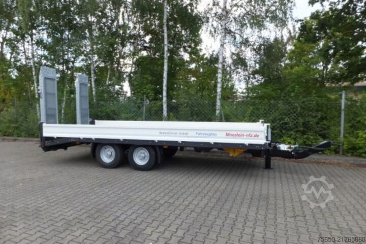 Low loader trailer Möslein TTT 13- 6,28 Weiß  Neuer Tandemtieflader 13 t GG
