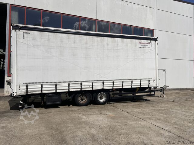 Open trailer with tarp Möslein TPW 105 D Schwebheim  Tandemplanenanhänger durchladbar