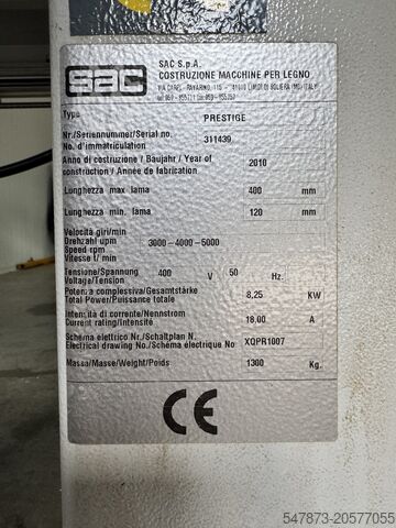 Formatkreissäge CNC-gesteuert SAC Presitge 3200