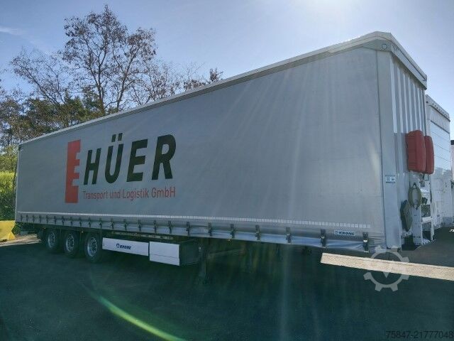 Auflieger mit Pritsche & Plane Krone SDP 27 eLG50-CS MEGA Liftachse Duomatic