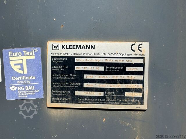 Other Kleemann Mobile Brechanlage K005 / MC 110 R EVO