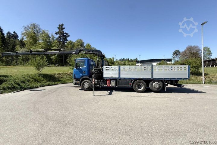 Truck mounted crane Scania R124 470PS 6x2*4 HIAB 220 C-4 / Swiss-Vehicle