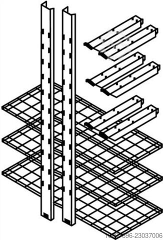 Grating shelf B1000xD500mm – 1 pc  
