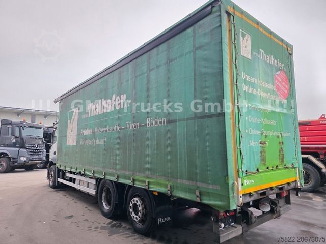 Flatbed truck with tarp MERCEDES-BENZ Antos 2540 / Lenkachse / Load 15,3ton