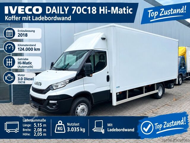 Transporter mit Koffer IVECO Daily 70C18 Hi-Matic Koffer mit LBW*TÜV neu !*
