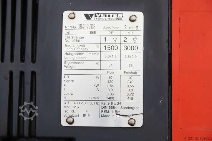 Säulenschwenkkran Ausleger 6 m /3000 kg VETTER TS30-6,0