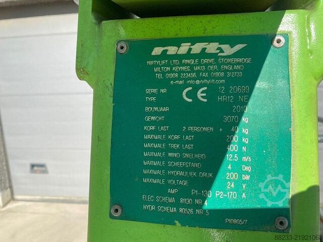Articulated boom lift Niftylift HR12NE