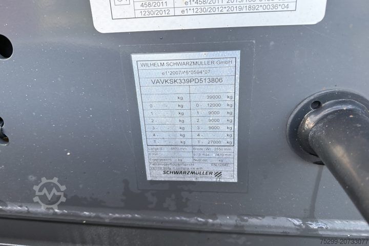 Tipper semitrailer Schwarzmüller K-Serie 27m³ / Swiss-Vehicle