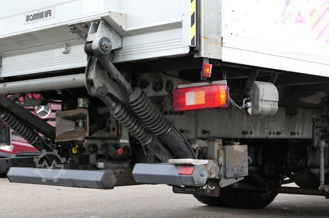 Flatbed truck with tarp VOLVO FM9-260 Koffer Blatt/Luft alte Tacho LBW