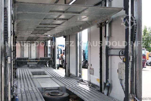 Car carrying semitrailer  Rolfo S2 geschloss. Autotransp. Hubdach Lifbühne