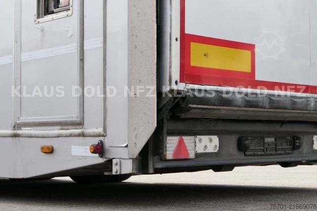 Car carrying semitrailer  Rolfo S2 geschloss. Autotransp. Hubdach Lifbühne