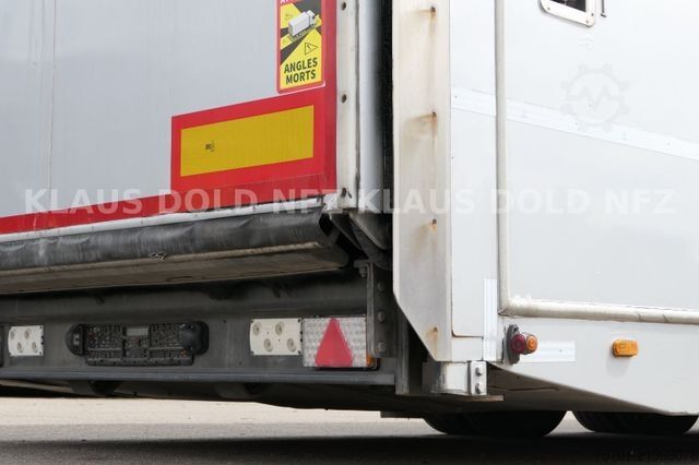 Car carrying semitrailer  Rolfo S2 geschloss. Autotransp. Hubdach Lifbühne