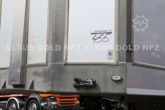 Car carrying semitrailer  Rolfo S2 geschloss. Autotransp. Hubdach Lifbühne