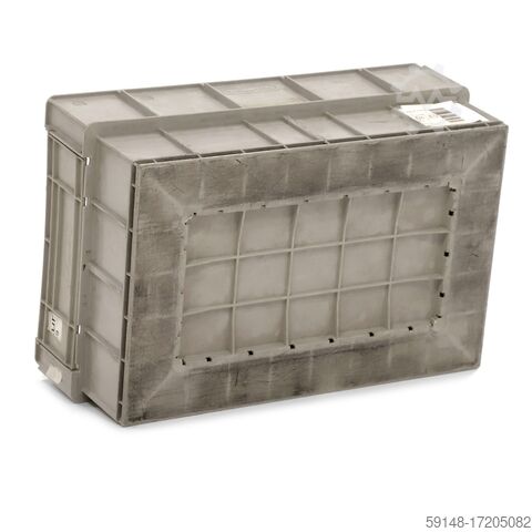 Used Euronorm stacking bins with double lid, L: 585, W: 385, H: 250 (mm). 50ltr, L: 585, Kruizinga 98-1990GB-PAL