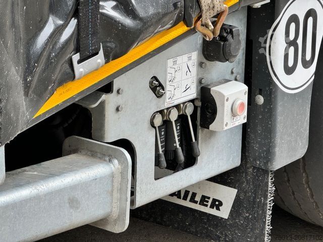 Tieflader-Sattelauflieger FAYMONVILLE Gabelstapler-Transporter mit 2-teiliger Rampe