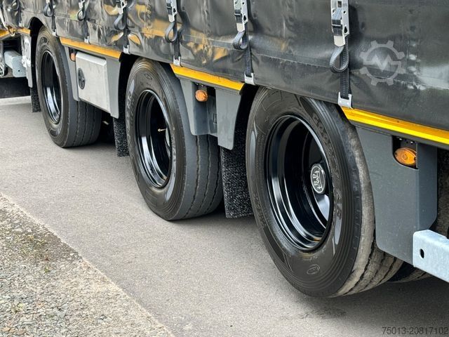 Tieflader-Sattelauflieger FAYMONVILLE Gabelstapler-Transporter mit 2-teiliger Rampe