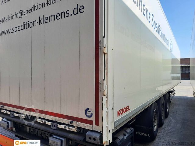 Box semitrailer KÖGEL Koffer Doppelstock Liftachse VDI 2700 EN 12642XL