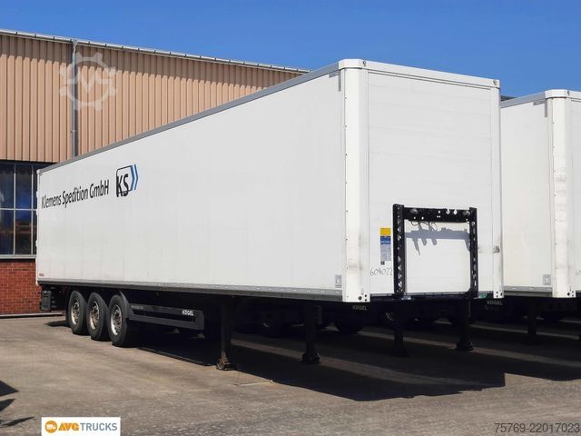 Box semitrailer KÖGEL Koffer Doppelstock Liftachse VDI 2700 EN 12642XL