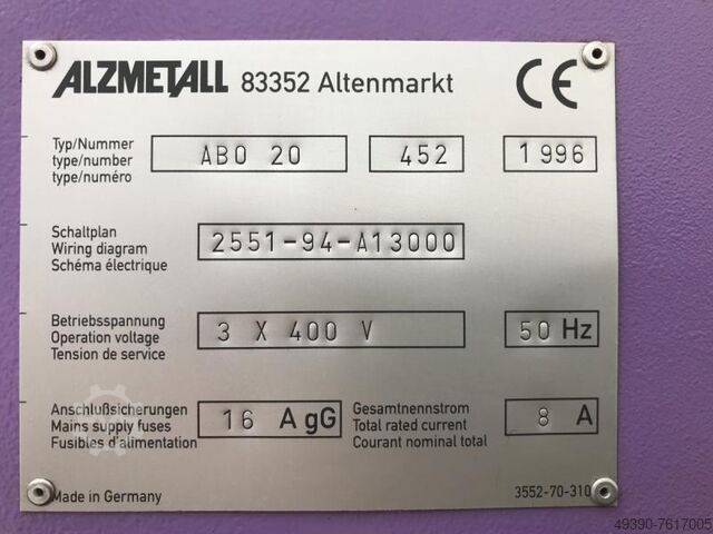High-performance drilling machine, production drilling machine, upright drilling machine, column dri ALZMETALL Abomat 20