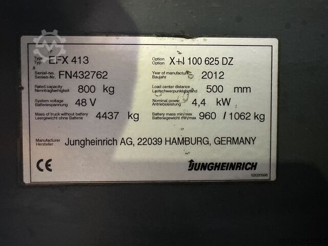 EFX 413 X + i = Drahtführung !! Triplex-FFL!! JUNGHEINRICH EFX 413 X + i = Wire Guidance !! Triplex FFL !!