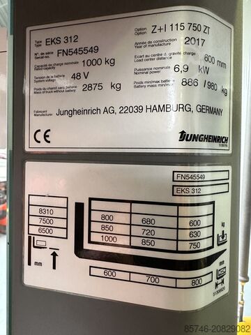 EKS 312 - Drahtführung !! PSA!! JUNGHEINRICH EKS 312 - Wire Guidance !! PSA !!