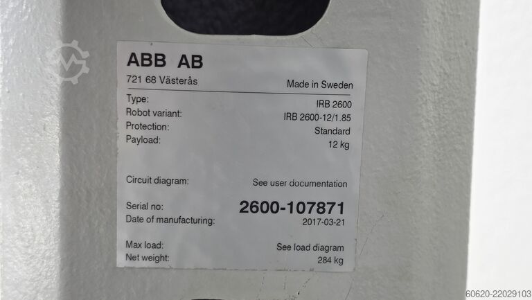 ABB industrial robot ABB IRB 2600-12/1.85 Type B