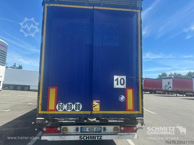 Open semitrailer with tarp Schmitz Cargobull Curtainsider Mega