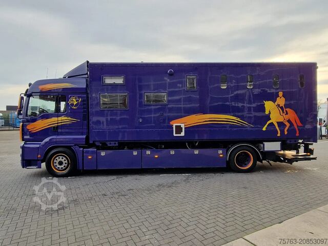 Pferdetransport MAN TGA 18.360 4x2 - Horse truck +  full camper - 4...