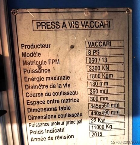 Forging press VACCARI forging line