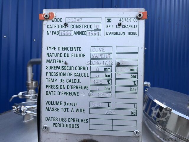 Druckbehälter Edelstahlbehälter Behälter 10408