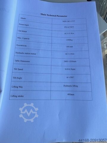 Welding turntable,Turntable,Positioner Protec Schweisstisch HDL 1500