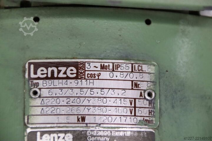 Geared motor 1.5 kW 70 rpm Lenze 12.622.12.1  90L/4-H-TH-BR-