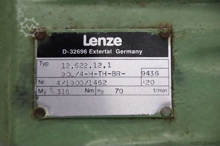 Geared motor 1.5 kW 70 rpm Lenze 12.622.12.1  90L/4-H-TH-BR-