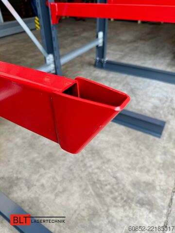 Cantilever racking, heavy-duty racking for long goods ca. 4 lfm. Kragarmregal H: 400cm ,Fuß +3 650 kg Belastung pro Arm , Langgutregal