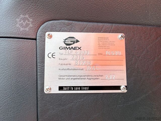Special purpose truck MAN TGM 18.340 4x4 BB GIMAEX TLF4000 Klima/3xSperre