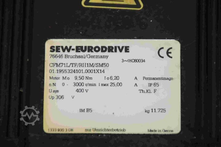 Servo motor 3000 rpm SEW-Eurodrive CFM71L/TF/RH1M/SM50