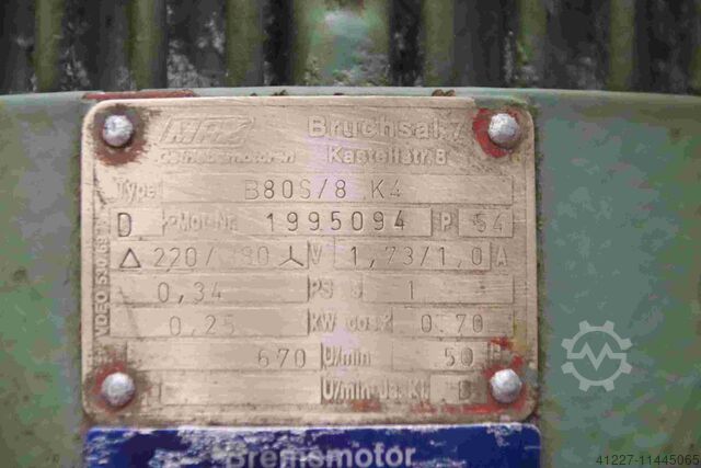 Gear motor 0.25 kW 17 rpm MAZ 80 SD S1 B80S/8 K4