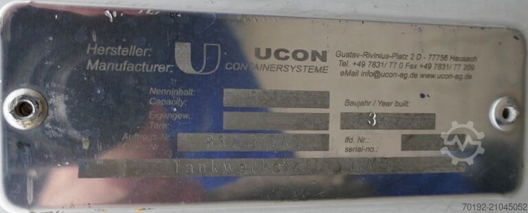 650 liter conical container made of V2A stainless steel UCON 9847