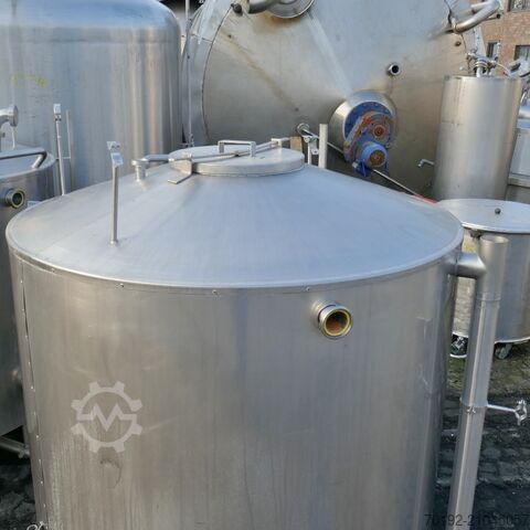 1250 litre insulated CIP tank made of V2A (stainless steel).  9845
