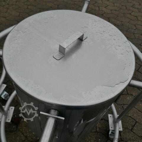 60 Liter fahrbarer Behälter aus V2A  9835