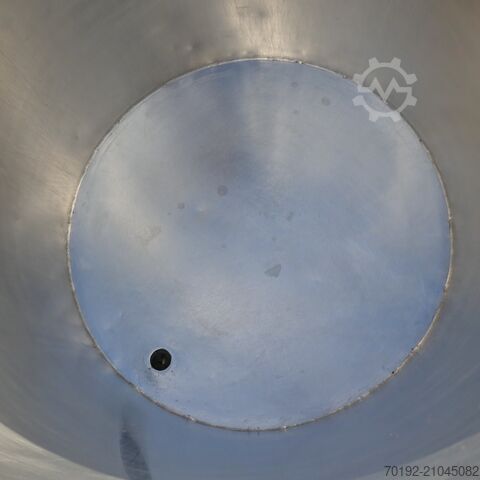 350 Liter fahrbarer Behälter aus V2A auf Rollen  9811