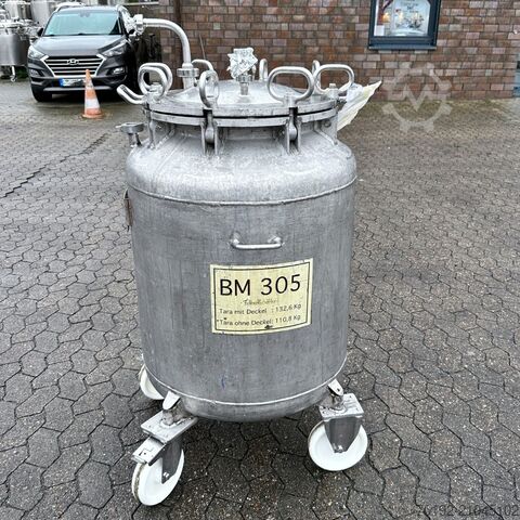 300 Liter fahrbarer Behälter aus V4A  9802