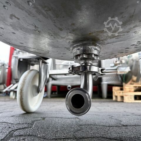 300 Liter fahrbarer Behälter aus V4A  9802