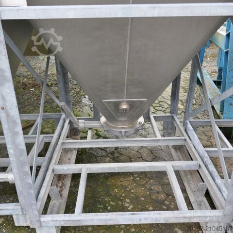 760 liter IBC conical container for bulk materials made of V2A stainless steel Stöcklin 9794